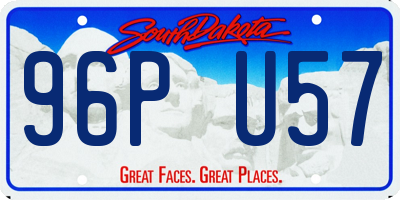 SD license plate 96PU57