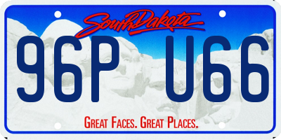 SD license plate 96PU66