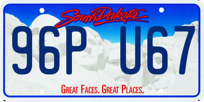 SD license plate 96PU67