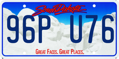 SD license plate 96PU76