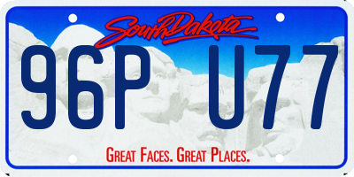 SD license plate 96PU77