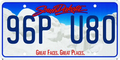 SD license plate 96PU80
