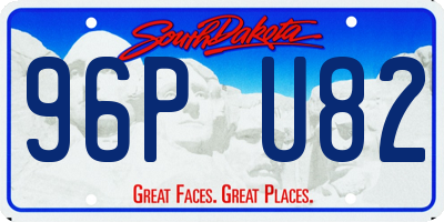 SD license plate 96PU82