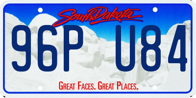 SD license plate 96PU84