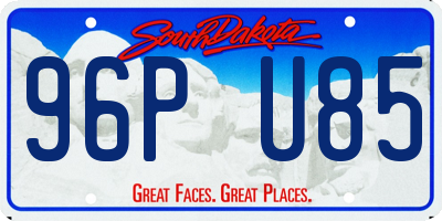 SD license plate 96PU85