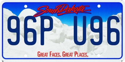 SD license plate 96PU96