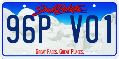 SD license plate 96PV01
