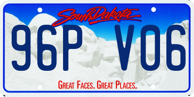 SD license plate 96PV06