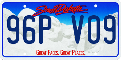 SD license plate 96PV09