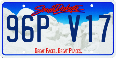 SD license plate 96PV17