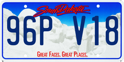 SD license plate 96PV18