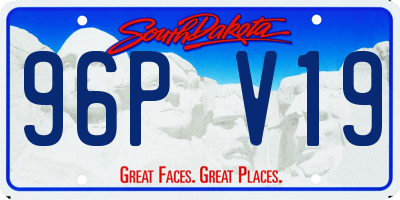 SD license plate 96PV19