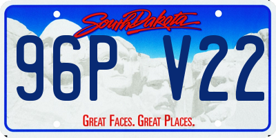 SD license plate 96PV22