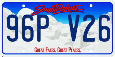 SD license plate 96PV26