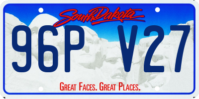 SD license plate 96PV27