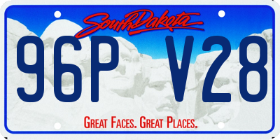 SD license plate 96PV28