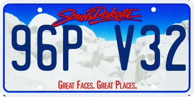 SD license plate 96PV32