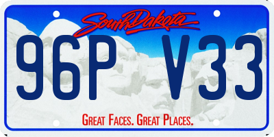SD license plate 96PV33