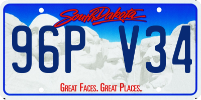 SD license plate 96PV34