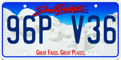 SD license plate 96PV36