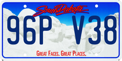 SD license plate 96PV38