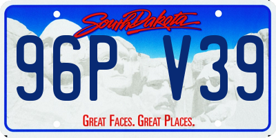 SD license plate 96PV39