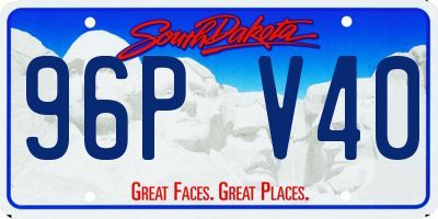 SD license plate 96PV40