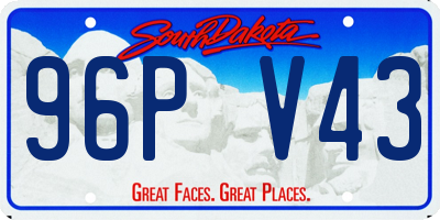 SD license plate 96PV43