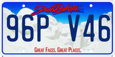 SD license plate 96PV46