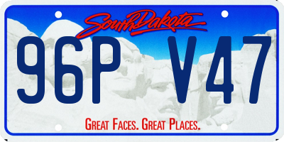 SD license plate 96PV47