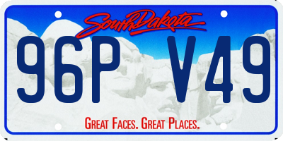 SD license plate 96PV49