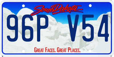 SD license plate 96PV54