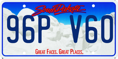 SD license plate 96PV60