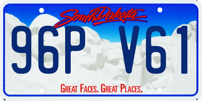 SD license plate 96PV61