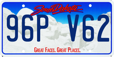 SD license plate 96PV62
