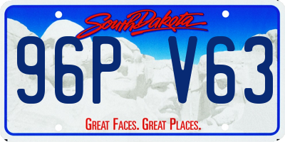 SD license plate 96PV63