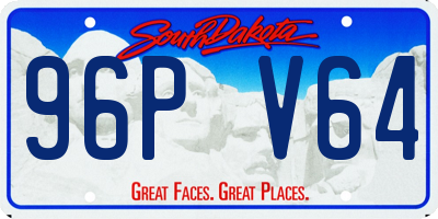 SD license plate 96PV64