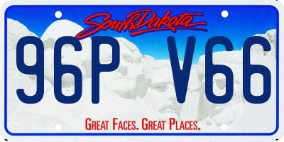 SD license plate 96PV66