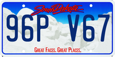 SD license plate 96PV67