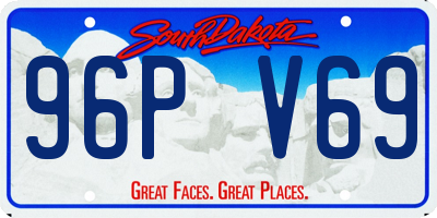SD license plate 96PV69