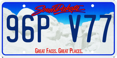 SD license plate 96PV77
