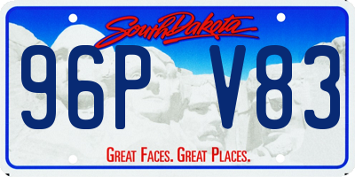 SD license plate 96PV83