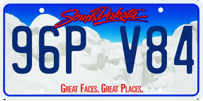 SD license plate 96PV84