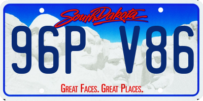 SD license plate 96PV86