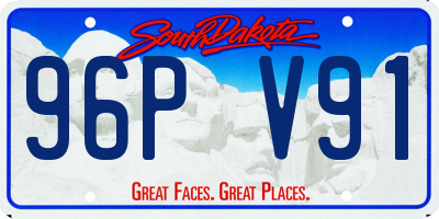 SD license plate 96PV91