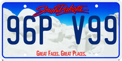 SD license plate 96PV99