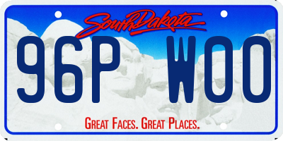 SD license plate 96PW00