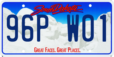SD license plate 96PW01
