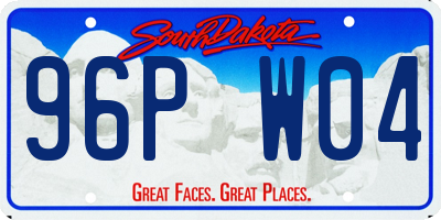 SD license plate 96PW04