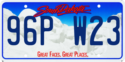 SD license plate 96PW23